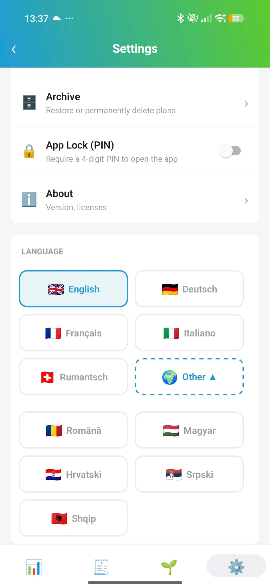 SwissBudget+ — Ten languages — Rumantsch included